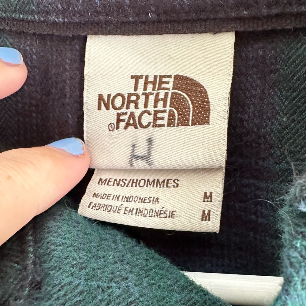 The North Face Green and Black Flannel Shirt - Picture 4 of 5